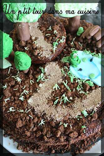 P'tit gâteau forêt en pâte à sucre
