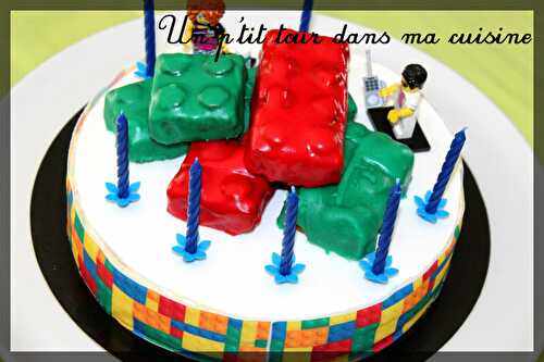 P'tit gâteau Lego (fraisier et briques carambar)