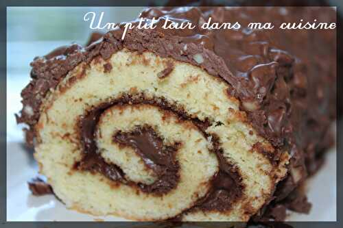 P'tit gâteau roulé chocolat au lait, amandes et pâte à tartiner