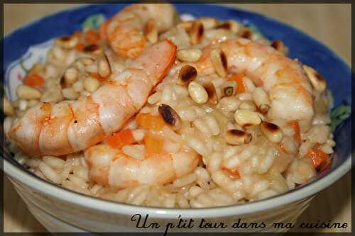 P'tit risotto crevettes et pignons de pin