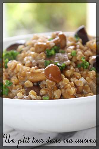 P'tit risotto d'épeautre aux champignons