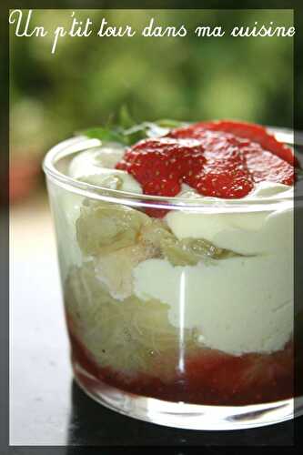 P'tit tiramisu rhubarbe et fraises