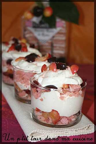 P'tit trifle aux 2 cerises et biscuits de Reims