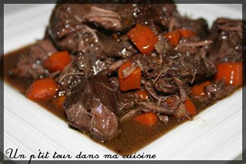 P'tite joue de boeuf fondante au vin rouge