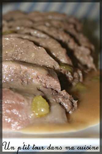 P'tite langue de boeuf, sauce brune aux cornichons