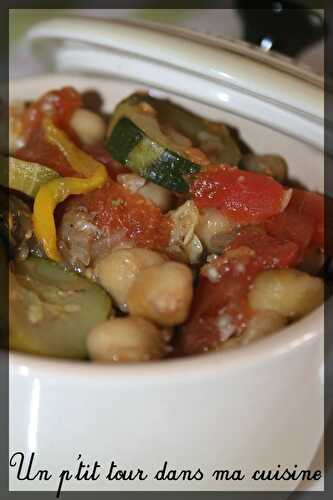 P'tite ratatouille aux pois chiches parfumée au thym