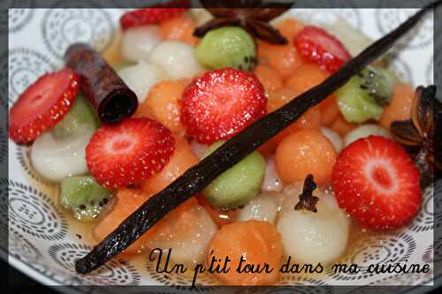 P'tite salade de fruits au sirop épicé