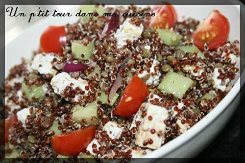 P'tite salade quinoa, lentilles et feta