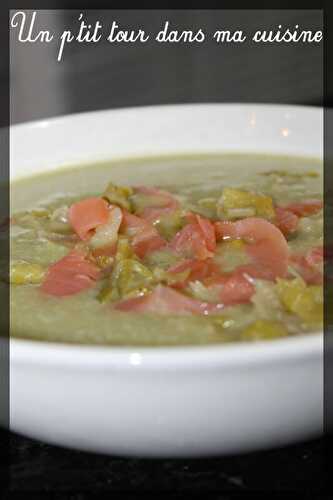 P'tite soupe de poireaux de luxe: saumon fumé et fondue de poireaux