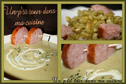 P'tite soupe de pois cassés à la saucisse de Morteau