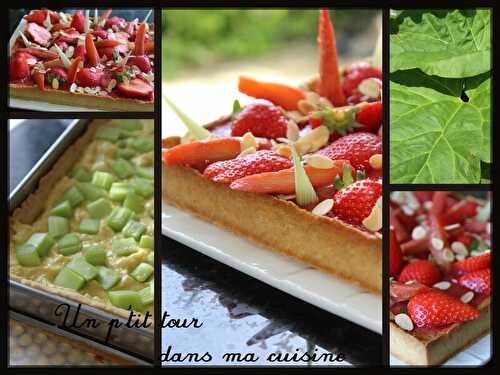 P'tite tarte fraise, rhubarbe et amandes façon Claire Heitzler