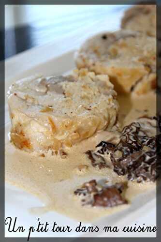 P'tites ballotines de volaille, sauce aux morilles