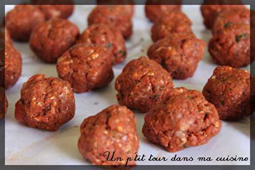 P'tites boulettes à la merguez et sauce tomate