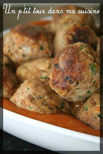 P'tites boulettes de canard à la sauce tomate