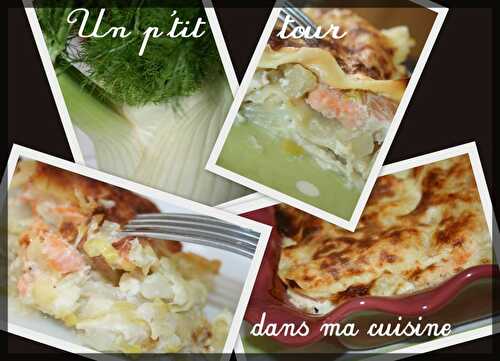 P'tites lasagnes au saumon, fenouil et poireaux