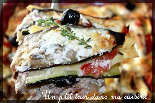 P'tites lasagnes courgettes, aubergine, tomates et olives