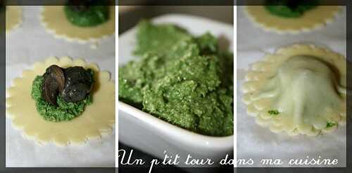 P'tites lasagnes et p'tits raviolis aux escargots et beurre d'orties pour les 6 ans du blog