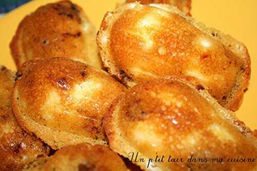 P'tites madeleines chèvre et tomates confites d'Ombre Blanche