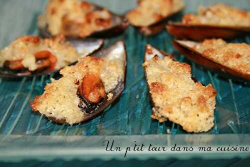 P'tites moules farcies amandes et beurre d'échalotes