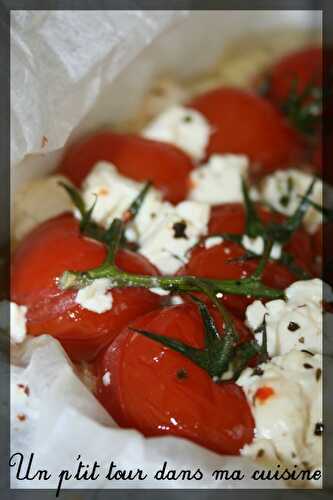 P'tites tomates cocktail à la feta en papillote