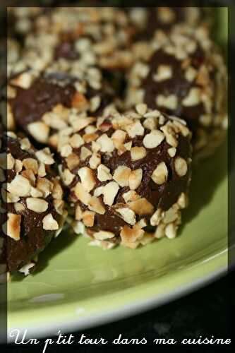 P'tites truffes au chocolat et caramel au beurre salé