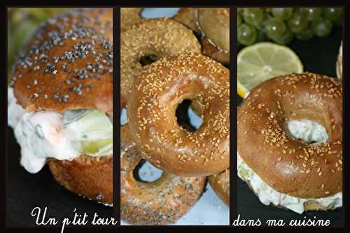 P'tits bagels saumon fumé, concombre et raisins