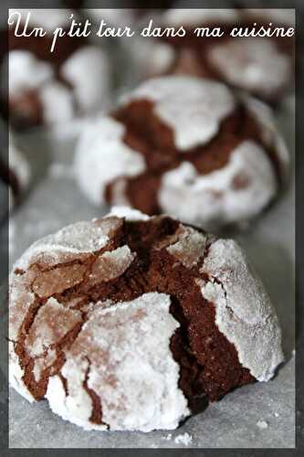 P'tits biscuits crinkles au chocolat - Un p'tit tour dans ma cuisine