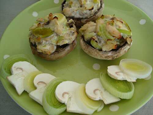 P'tits champignons farcis et soupe aux champignons