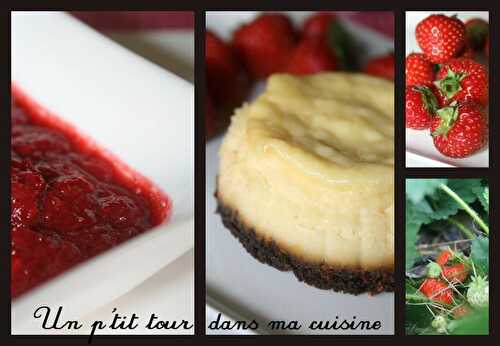 P'tits cheesecakes vanillés et compotée de fraises