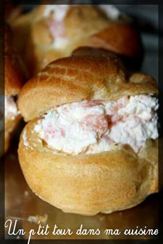 P'tits choux fromage frais, saumon fumé et aneth