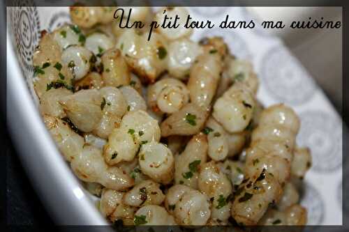 P'tits crosnes au beurre persillé