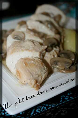 P'tits filets de poulet aux champignons, sauce à l'ail