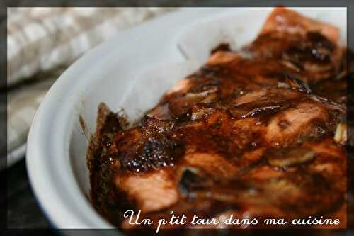 P'tits filets de saumon au vinaigre balsamique