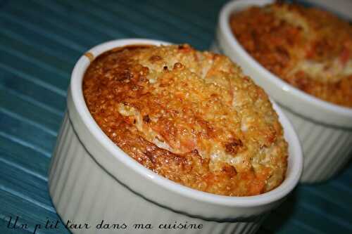 P'tits flans de quinoa et miettes de truite