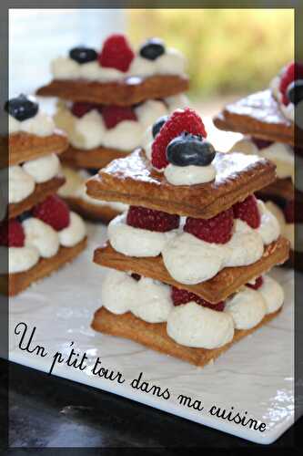 P'tits millefeuilles vanille et fruits rouges