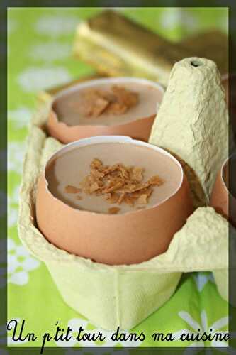 P'tits oeufs à la mousse au caramel et chocolat au lait