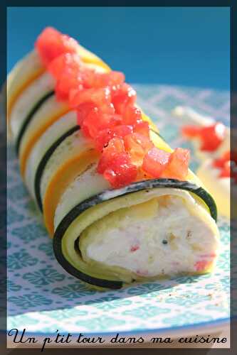 P'tits rouleaux de courgettes au crabe