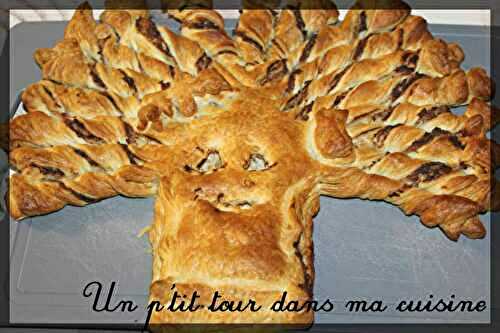 P'tit arbre feuilleté au thon et fromage frais