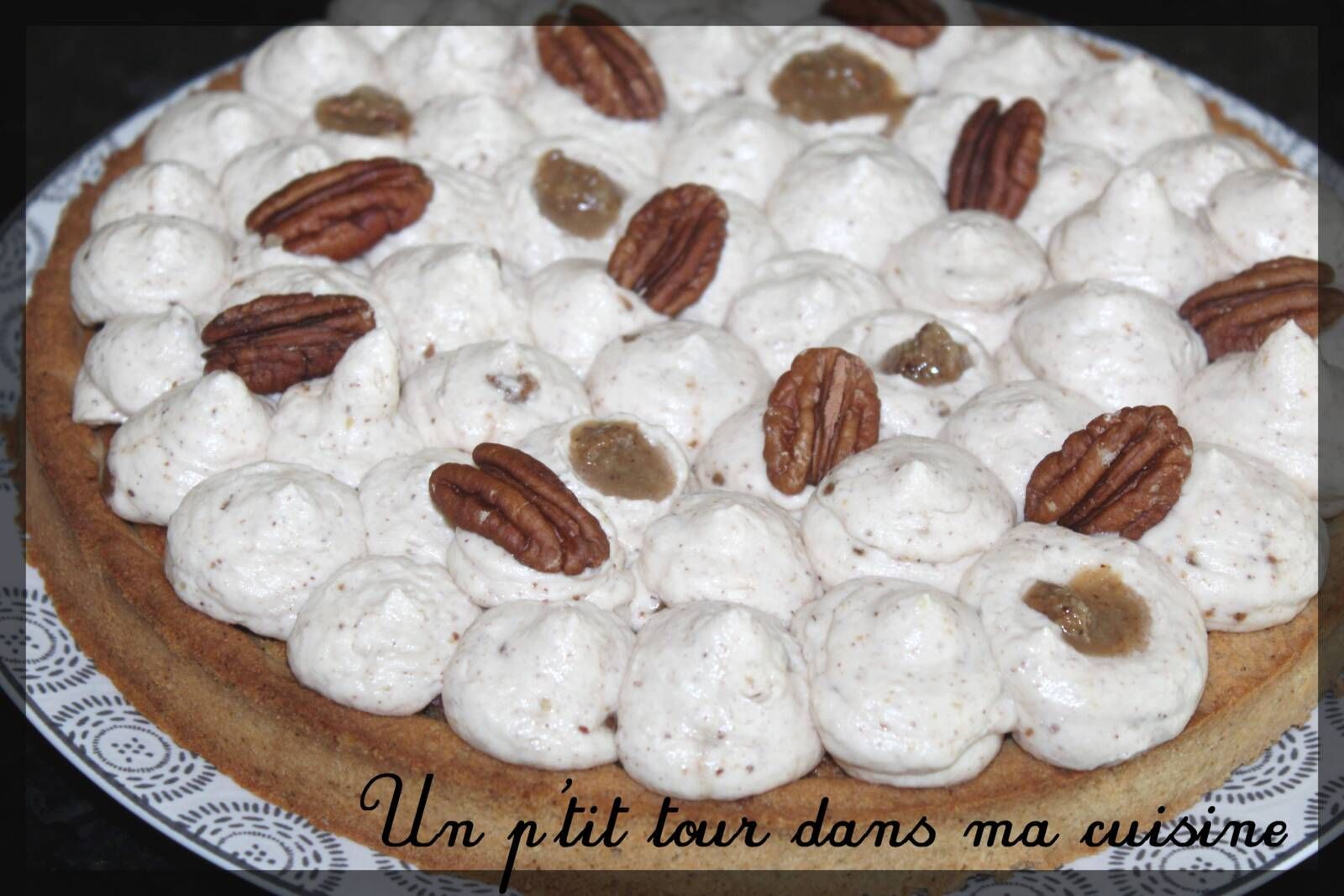 P'tite tarte aux noix de pécan, chantilly praliné pécan