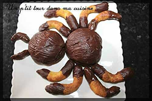 P'tites araignées choux à la crème et chocolat pour Halloween