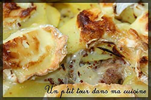 P'tit gratin d'andouillettes, pommes de terre et chaource