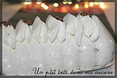 P'tite bûche vanille, praliné et noix de pécan