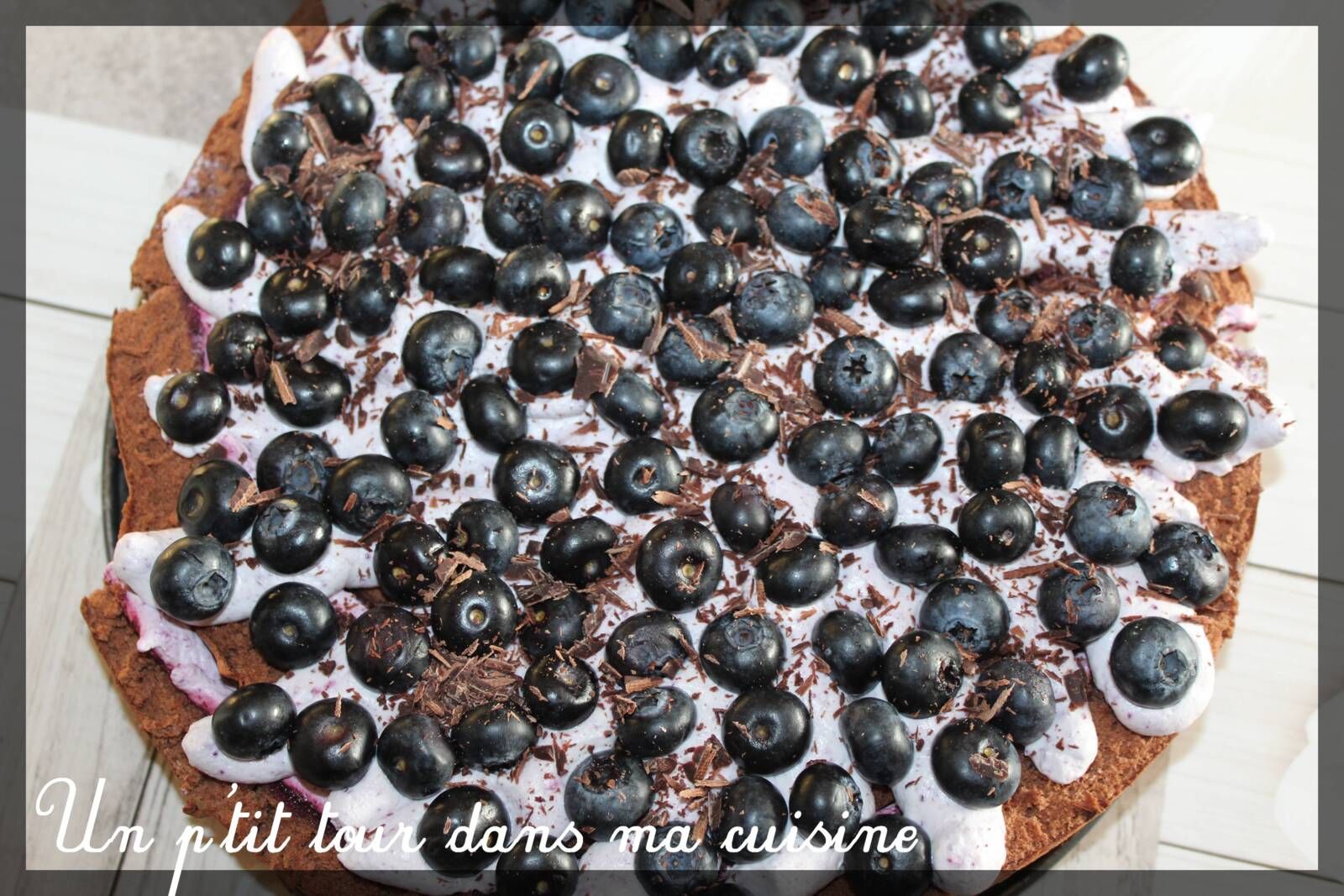 P'tit gâteau roulé vertical chocolat, cassis et myrtilles