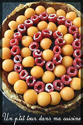 P'tite tarte au melon et aux framboises