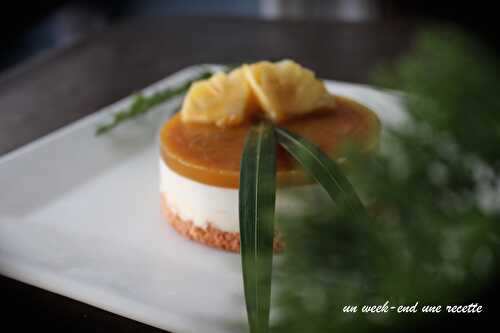 Entremet coco mangue ananas