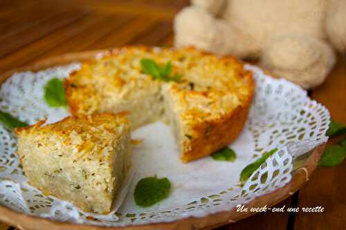 Gâteau manioc crème de coco menthe fraiche