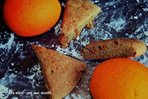 Scones à la carotte confite et zeste d’orange