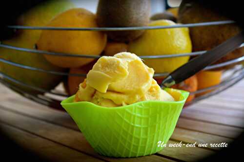 Sorbet à la mangue sans sorbetière