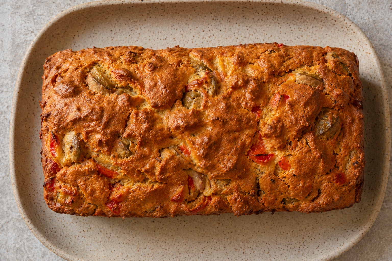 Cake chèvre miel poivron moelleux