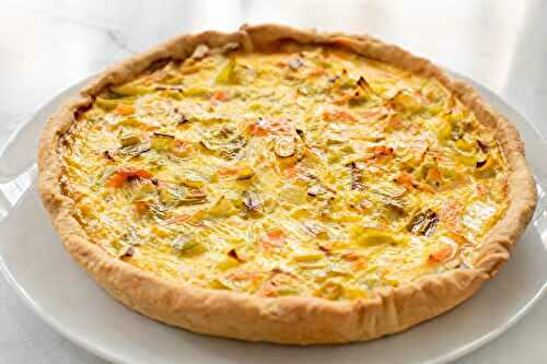 Recette tarte au poireau saumon fondante